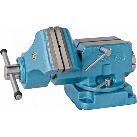 Bison 1271-125: tornillo de banco giratorio con mordazas de 125 mm