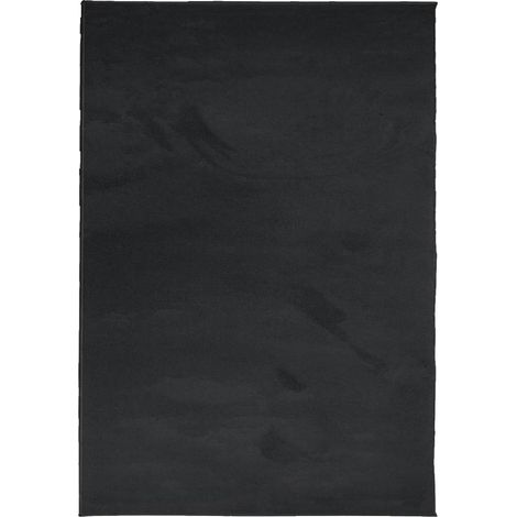 vidaXL Tapis OVIEDO à poils courts noir 160x230 cm