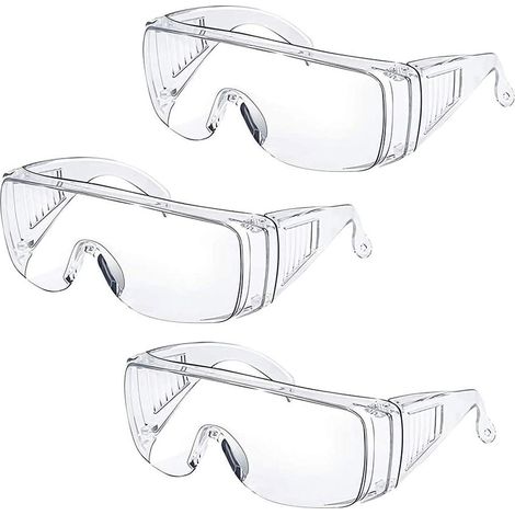 Lunettes de Überbrille également pour les porteurs de Lunettes Pour Chantier, Laboratoire, en Atelier et de Vélo de Conduite Facile, clair et avec Ventilation indirecte (1/4)