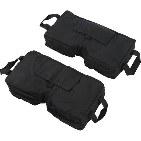 2 Sacs de lest pour parasol, grande ouverture, imperméable, amovible, pour tente, cour et camping extérieur (1/5)