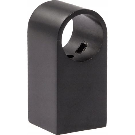 Staffa per ringhiera nera, si monta su tubo nero da 16 mm, soppalco (1/4)