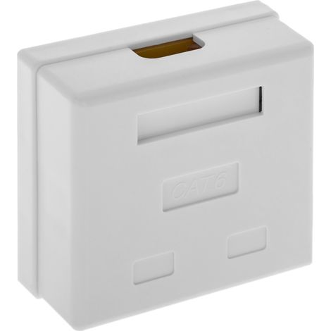 BeMatik - Caja de superficie de 2 RJ45 Cat.6 UTP