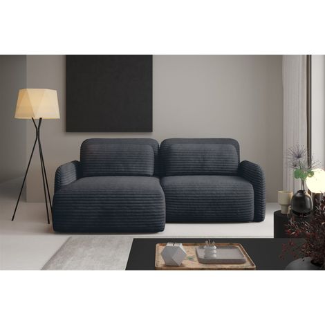 Ecksofa Schlafsofa Sofa SIMONE in Stoff Ambience Anthrazit Ottomane Links (1/5)