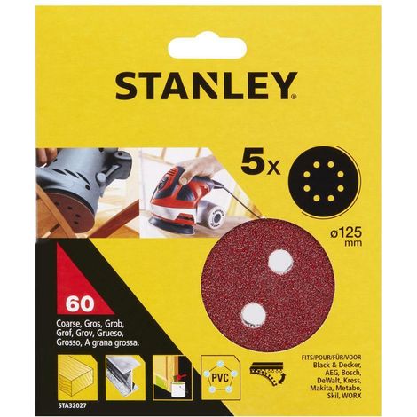 Accesorio Stanley 32027XJ 5 Lijas Ø125 Velcro G-060