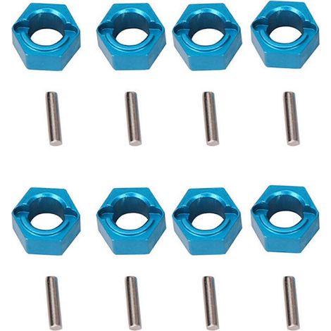8 axes de moyeu hexagonaux en aluminium A949-11 (7 mm) pour roues Wltoys 1/18 A949 A959 A969 A979 K929 (1/5)