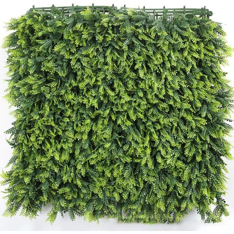 Panneau de haie artificielle 50×50 cm – brise-vue décoratif en gazon synthétique pour jardin et balcon