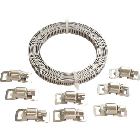 Kit de serrage inox - bande de 3 m + 8 têtes (1/3)