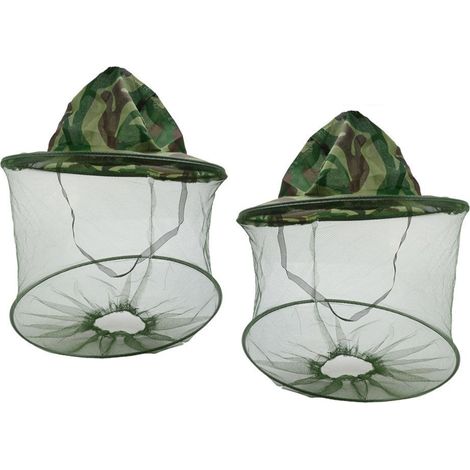 Lot de 2 chapeaux d'apiculteur camouflage (avec filet de protection pour le visage) — Matériel d'apiculture (1/5)