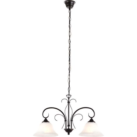Globo - suspension - Aries - marron - métal - lustre - E27 -