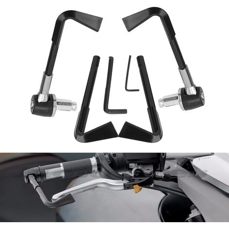 CNC-gefräste Motorrad-Handschützer, Bremshebelschützer, verstärkte Lenker, silberne Handschützer, Motorradzubehör (1/5)