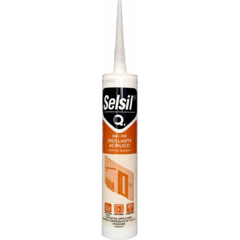 25 x cartucho de silicona acr�lica Selsil blanco 310 ml