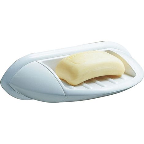 Bama portasapone bianco linea perla 22x6.7x11.5 cm