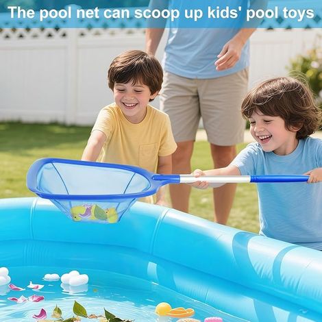 Épuisette de Piscine avec Poignée Réglable - Mailles Ultra Fines - pour Piscines Hors-Sol, Étangs, Jacuzzis - Compatible avec Bestway, Intex et Summer Waves (1/5)