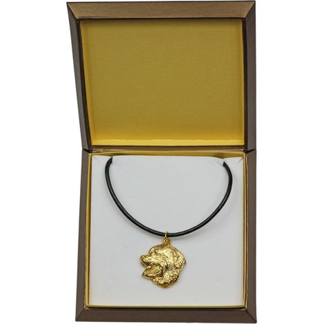 Cane da montagna bernese - collana con ciondolo placcato oro in confezione regalo per gli amanti dei cani, un gioiello di grande effetto firmato Art-Dog. (1/5)