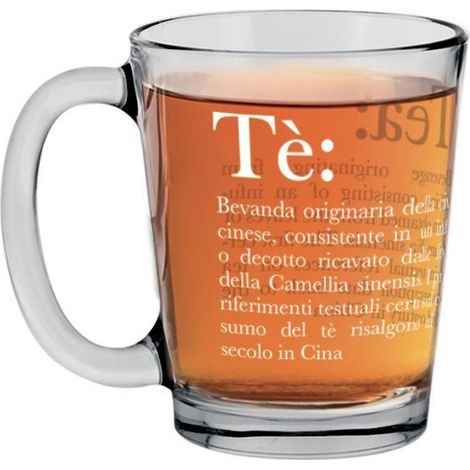 Set 6 Tazze Tazzone Latte Tè in Vetro Dictionary 310 cc Cerve (1/2)