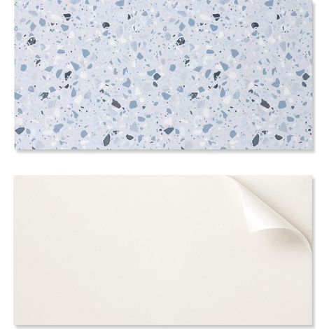 Baldosas de vinilo con estampado de fragmentos de piedra para cocina o ba帽o, 10x40x20 cm.