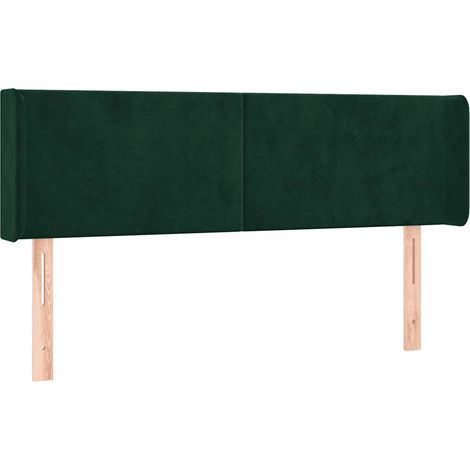 Maison Exclusive - Testiera ad Orecchio Verde Scuro 147x16x78/88 cm in Velluto