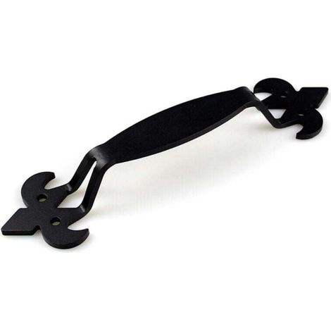 Poignée de porte de grange, XU, Poignée de porte en fer noir, Poignée de porte coulissante en fonte avec vis - KZQ (1/4)