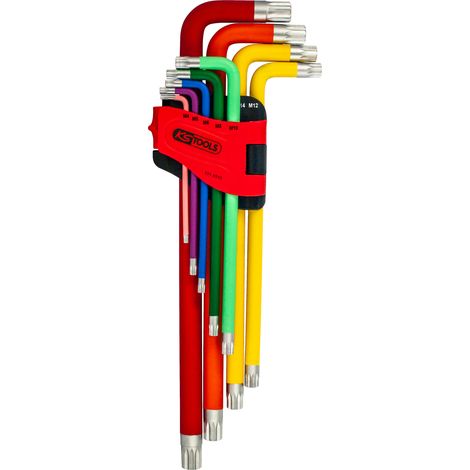 KS Tools Vielzahn (XZN)-Winkelstiftschlüssel-Satz, XL, 9-tlg.