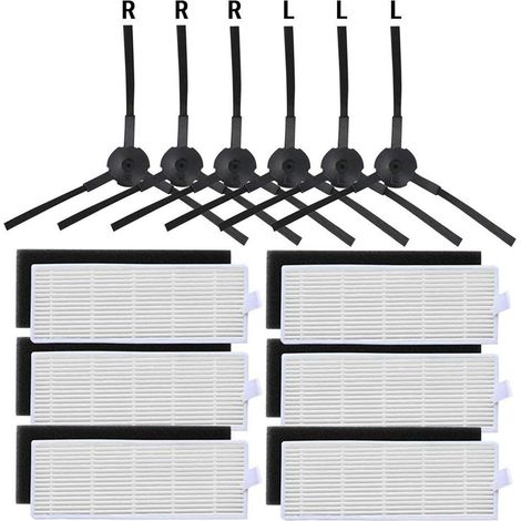 Kit de filtre et de brosse latérale de rechange pour aspirateur robot ILIFE A6 A4 A4s (1/5)