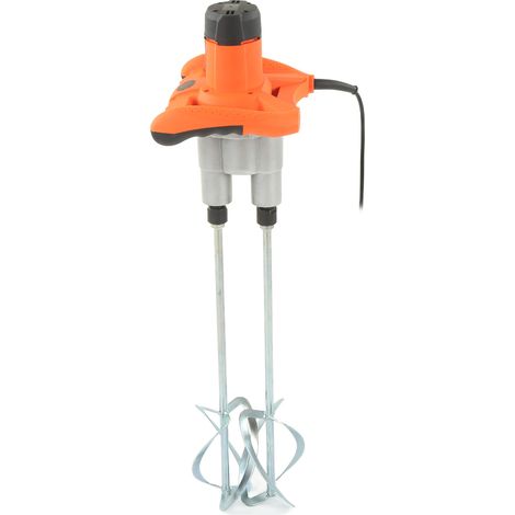 Elektrischer Doppelstab-Handmischer für Beton, 6 Geschwindigkeitsstufen, stufenlos regelbar, tragbarer 2-Stab-Mischer für Spachtelmasse und Pulver, 220 V, EU-Stecker (1/5)