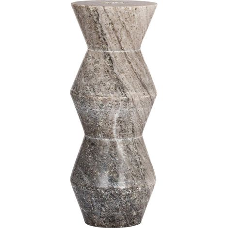vase décoratif beige en marbre design contemporain élégant - beige marbré nuances grises (1/2)