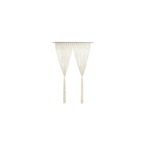 Rideau en macramé 140x240 cm en coton - Crezuo (1/4)