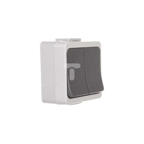 Jantar-bis Candlestick-Schalter IP44 grau WNT-2J-b