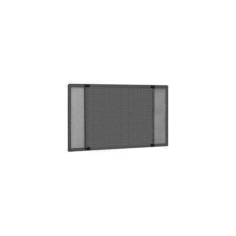 Zanzariera telescopica per finestre, antracite (100-193) x 75 cm - Crezuo (1/4)