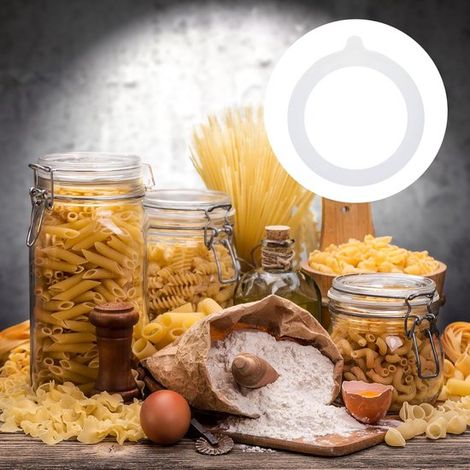 Einmachringe Silikonringe farbstofffreie Dichtung 6-teiliges Dichtungsset Gummiringe für Einmachgläser wiederverwendbar Ersatz-Einmachringe (1/4)