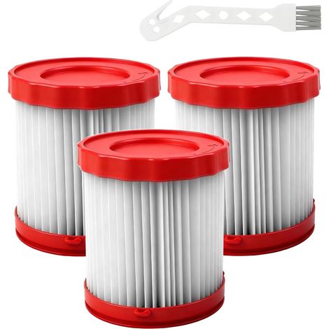 Lot de 3 filtres HEPA de rechange pour filtre aspirateur Bosch 18V GAS18V-3/GAS18V-10L, pour accessoires Bosch professionnel 18v de nettoyage, modèle VF320H (1/4)