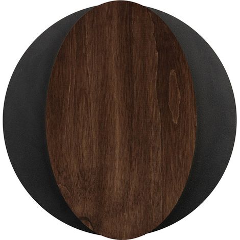 Applique murale ronde OVO noir/brun 2xG9 12W Sigma