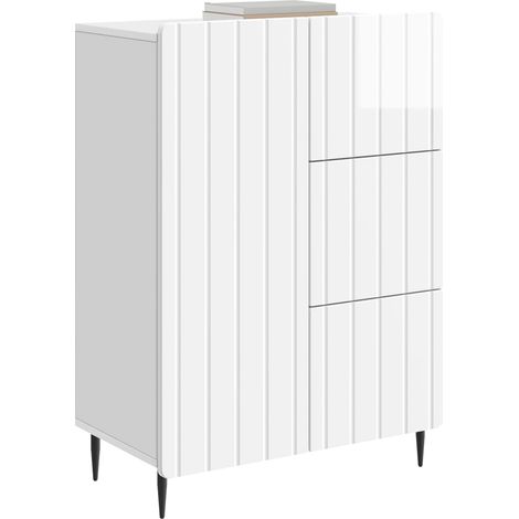 Maison Exclusive - Credenza Bianco Lucido 66 x 34,5 x 91,5 cm Legno ingegnerizzato