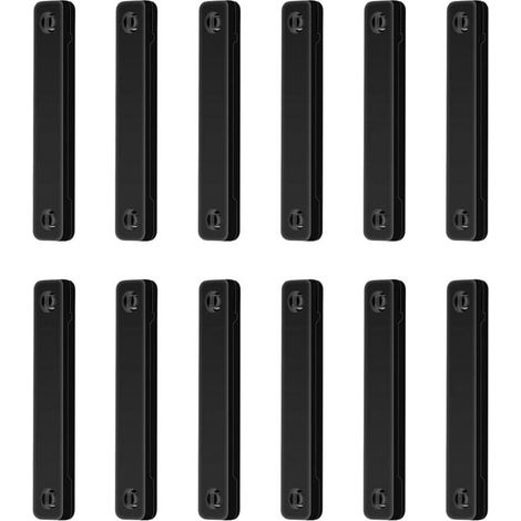 Lot de 12 clips adhésifs pour moustiquaire - Bandes magnétiques pour fenêtre - Installation sans trace et sans perforation - Pour stores de douche occultants - Aimant mural pour la maison et le bureau (1/4)