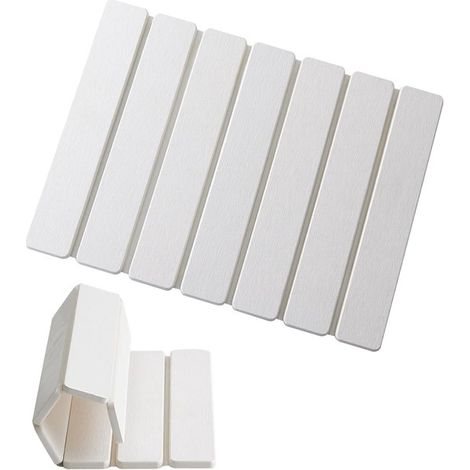 Tapis de Séchage Cuisine - 40 × 30 cm - Tapis d'Égouttage - Antidérapant - Séchage Rapide - Tapis de Pierre pour Comptoir de Cuisine - Pliable - Tapis de Vaisselle - Terre de Diatomée - Tapis de Bain (1/5)
