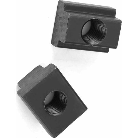 10 écrous T rainurés M10, finition noire, pour tables-outils (1/5)