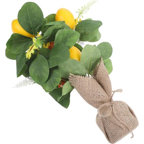 Tige De Citronnier Artificielle avec Citrons Artificiels Branche De Citron pour Décoration Intérieure Ou Centre De Table De Fête (1/5)