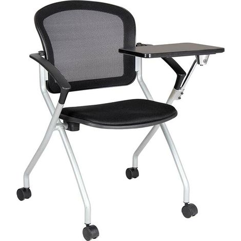Chaise à Roulettes – Fauteuil de Bureau Gris (1/4)