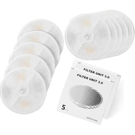 Élément filtrant pour distributeur d'eau pour chats et chiens, 3.0 10 pièces à utiliser sur les distributeurs d'eau EVERSWEET 2.0 & 3.0 & CYBERTAIL (1/4)