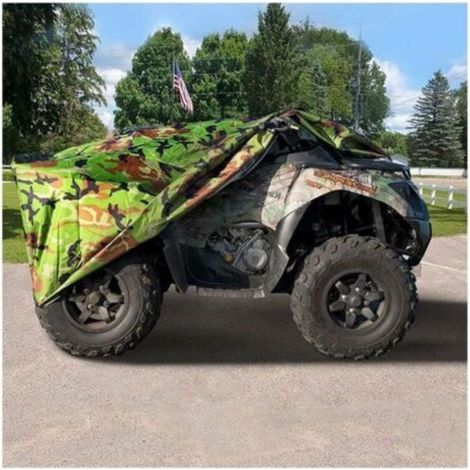 ATV Housse Extérieure pour Quad Bache de Protection Camping VTT Moto Etanche Anti -UV Imperméable 210D Camouflage 210120115CM (1/5)