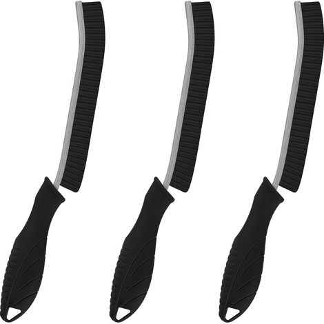 Brosse De Nettoyage - Brosse À Poils Durs pour Le Nettoyage des Crevasses, Brosse À Joints pour Carrelage De Salle De Bain, Évier De Cuisine, Toilettes, Rail De Fenêtre (3, Noir)