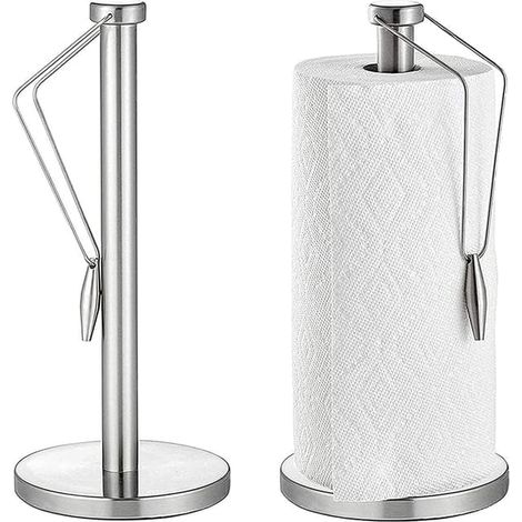 Vertical Paper Towel Holder, Countertop Paper Towel Holder, Stainless Steel Paper Towel Holder (1/5)