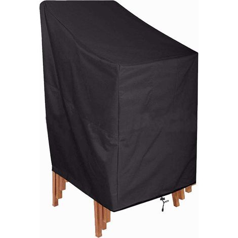 Stackable Waterproof Garden Chair Cover, Oxford Fabric Outdoor Chair Cover for Garden and Balcony Chairs, Windproof, UV Resistant Garden Armchair Cover - 64x64x70/120 cm (1/5)
