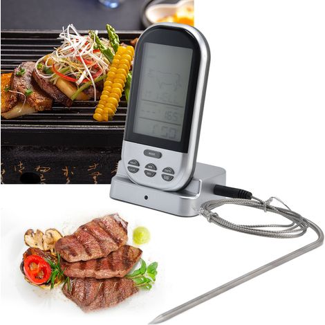 Kabelloses Lebensmittelthermometer, Grillthermometer, elektronisches Ofenthermometer, Lieferung ohne Batterien. (1/5)