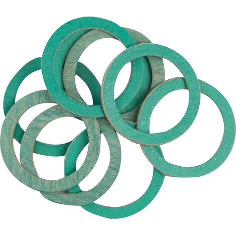 Schläfer 1824014 Guarnizioni Idrauliche in fibra Verdi 1"1/4, Guarnizioni Piatte per Rubinetti, Raccordi Acqua Potabile, Caldaie e Impianti di Riscaldamento uso Sanitario, Confezione 10 Pezzi