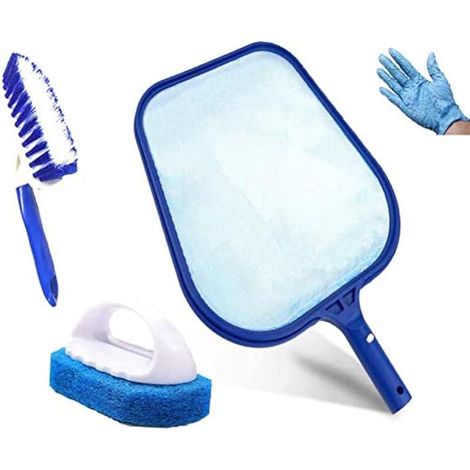 Kit de nettoyage pour spa, écumeur de piscine avec brosse pour piscine, tampon récurant, gants pour bassin de jardin, spa, fontaine, aquarium