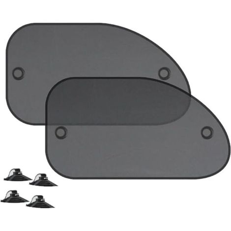 Pare-soleil de voiture - Protection de confidentialité pour vitres avant et latérales - Pare-soleil de voiture - Avec ventouse - Lot de 2 (1/4)