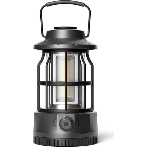 Vintage LED-Campinglampe, batteriebetrieben (Batterien nicht im Lieferumfang enthalten), 400 Lumen (1/5)