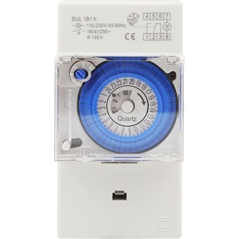 Horloge Piscine Modulaire Pour Coffret Electrique - Programmateur Spécial Piscine - Montage Sur Rail (1/5)
