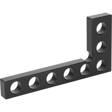 Équerre de positionnement à 90 degrés, règle d'angle droit, outils de menuiserie, règle en pouces 0-100 mm, noire (1/5)